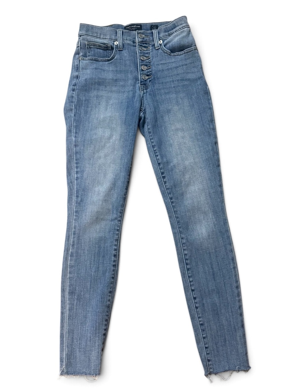 Lucky Brand Women’s 4/27 Regular High Rise Skinny Bridgette Jeans Button Fly